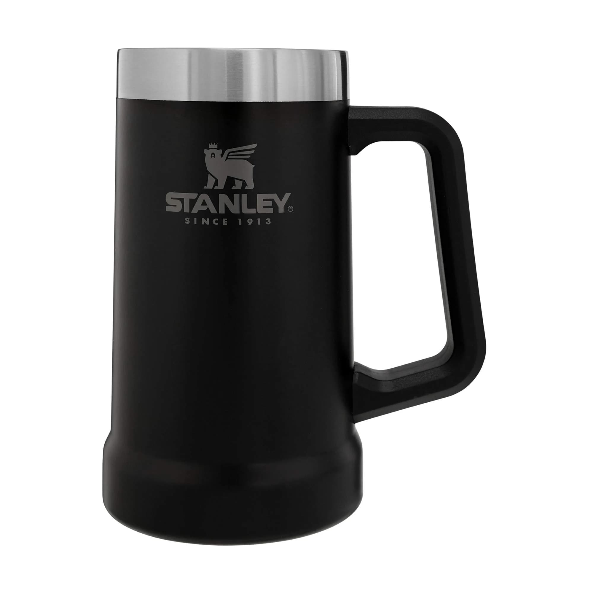 STANLEY Stay-Chill Beer Stein 678 ml (24 oz) | Insulated Stainless Steel Party Mug | Holds 2 Cans | Matte Black