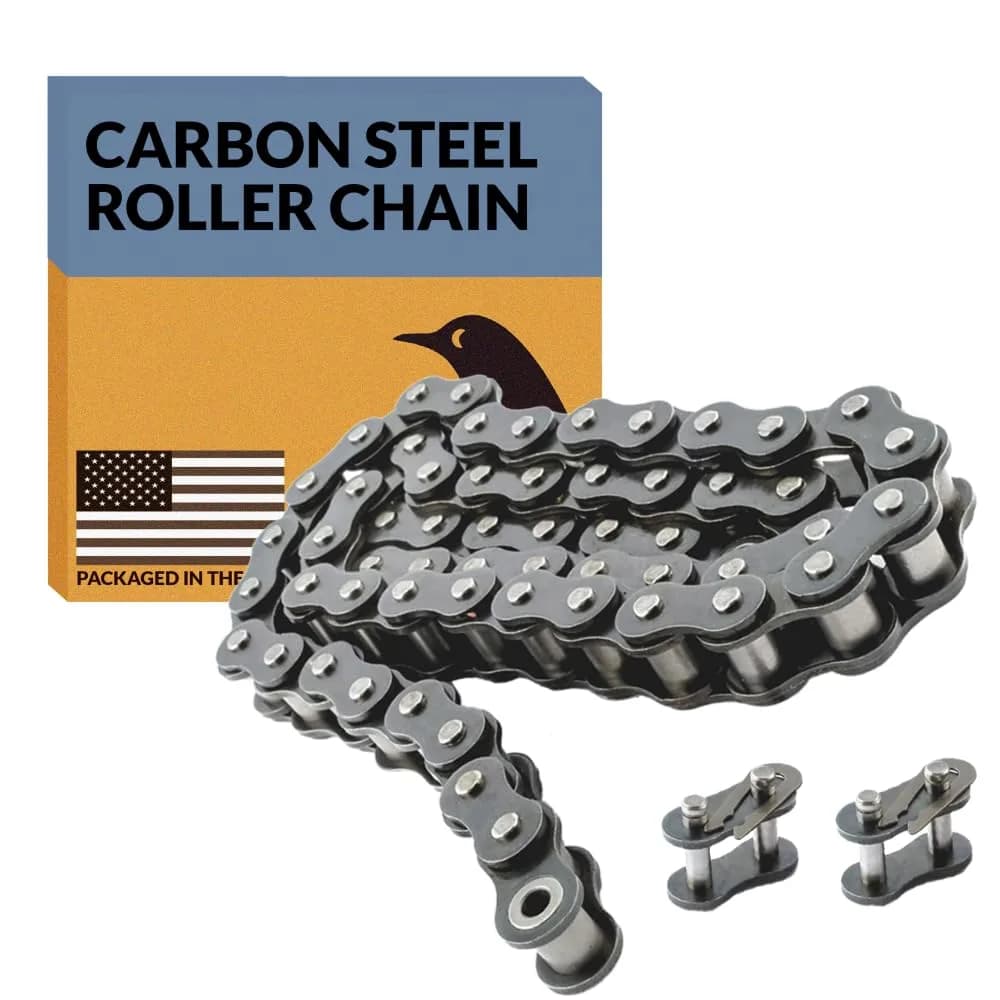 PGN #25 Carbon Steel Roller Chain 10 Ft | ANSI #25, Durable Industrial Power Transmission