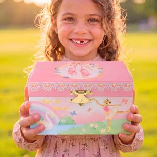 Jewelkeeper Musical Ballerina Jewelry Box for Girls | Twirling Ballerina & Soft Compartments (70-120 chars) thumbnail 9