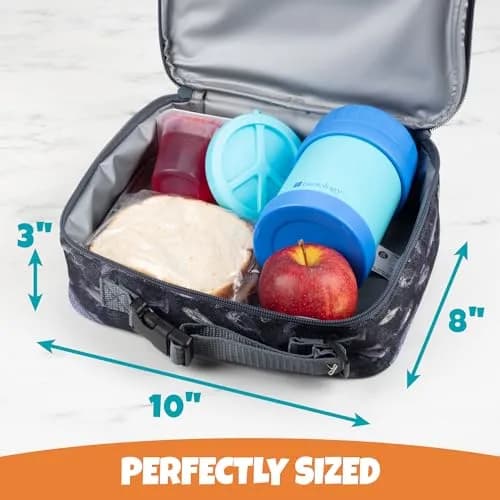 Bentology Insulated Lunch Box Sleeve for Boys & Girls, 240 cu in (10 x 8 x 3 inches) | Fish Theme, Built to Last thumbnail 4