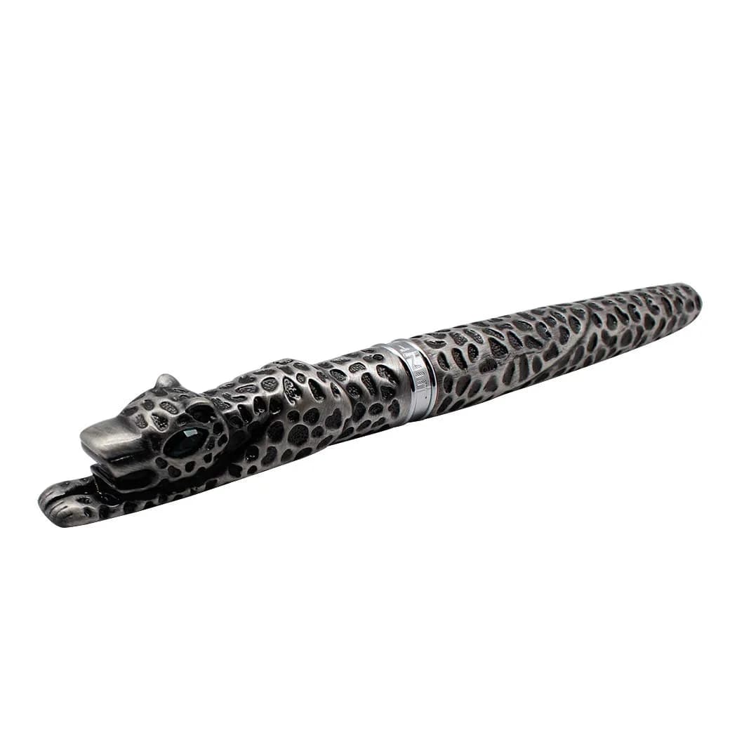 zoohot Leopard Jinhao Fountain Pen Medium Nib Big Heavy Pen & Refill Ink Converter (Ancient Silver) | Signature Gift Collection — Ancient silver