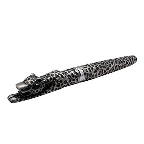 zoohot Leopard Jinhao Fountain Pen Medium Nib Big Heavy Pen & Refill Ink Converter (Ancient Silver) | Signature Gift Collection thumbnail 1