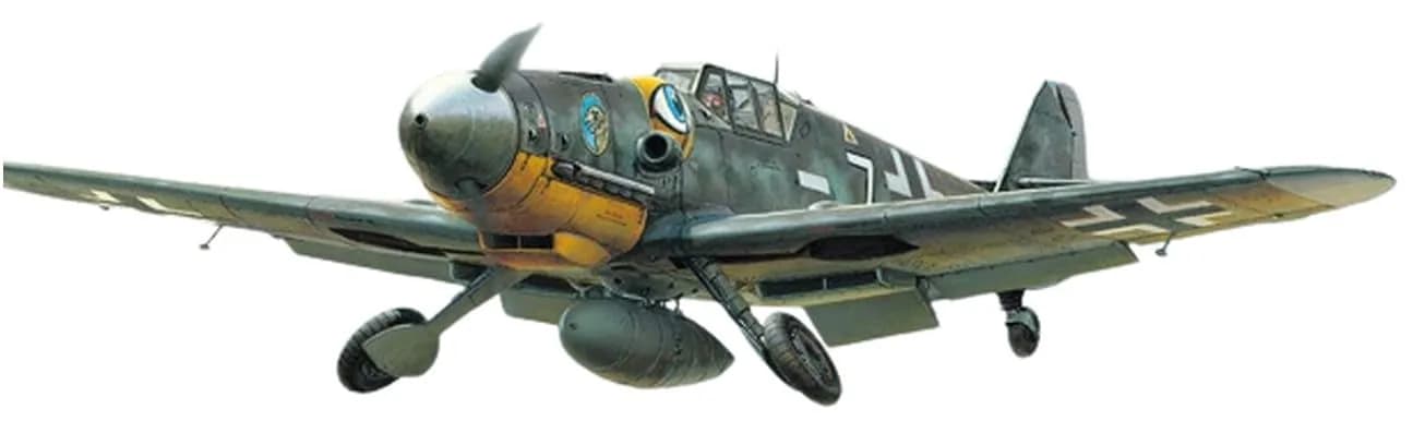 Tamiya 60790 1/72 Messerschmitt BF109 G-6 Plastic Model Airplane Kit | WWII Fighter Replica, 1/72 Scale, Assembly Required — Multicolor