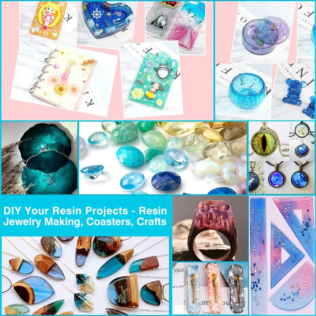 Miraclekoo 12 Colors Epoxy Resin Dye 10ml Bottles | Translucent Liquid Pigment for Crafts - view 6