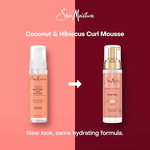 SheaMoisture Coconut & Hibiscus Curl Mousse 222ml (7.5 Fl Oz) | Frizz Control & Volume for Curly Hair thumbnail 3