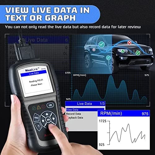Autel MaxiLink ML519 Enhanced Universal OBD2 Scanner Car Diagnostic Tool | Full OBDII Functions with Live Data & Code Lookup thumbnail 4