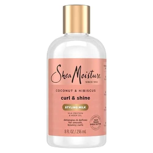 SheaMoisture Curl & Style Milk Coconut & Hibiscus 237ml (8 Fl Oz) | Defines Curls, Controls Frizz — Milk