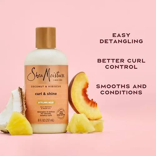 SheaMoisture Curl & Style Milk Coconut & Hibiscus 237ml (8 Fl Oz) | Defines Curls, Controls Frizz thumbnail 4