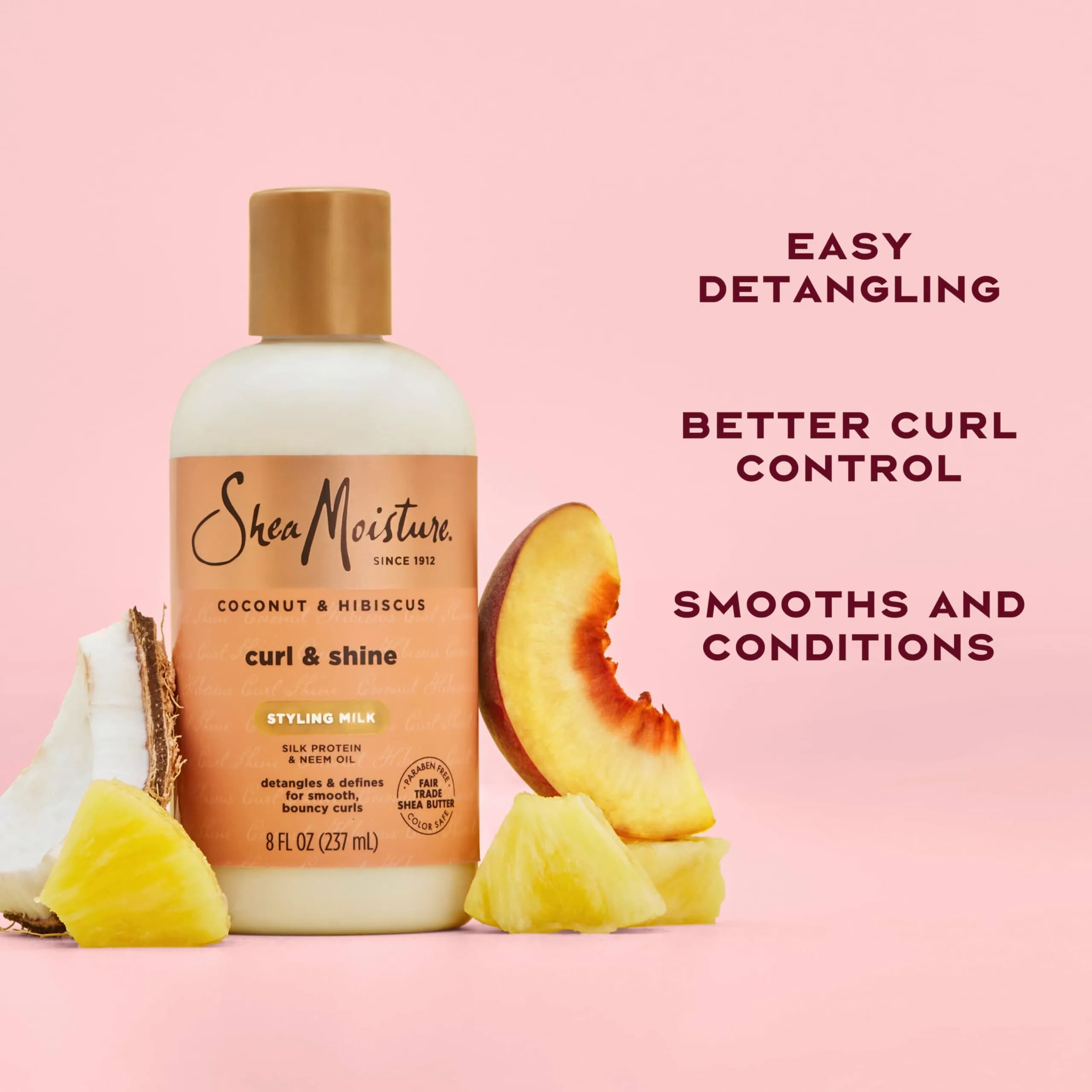 SheaMoisture Curl & Style Milk Coconut & Hibiscus 237ml (8 Fl Oz) | Defines Curls, Controls Frizz - view 4