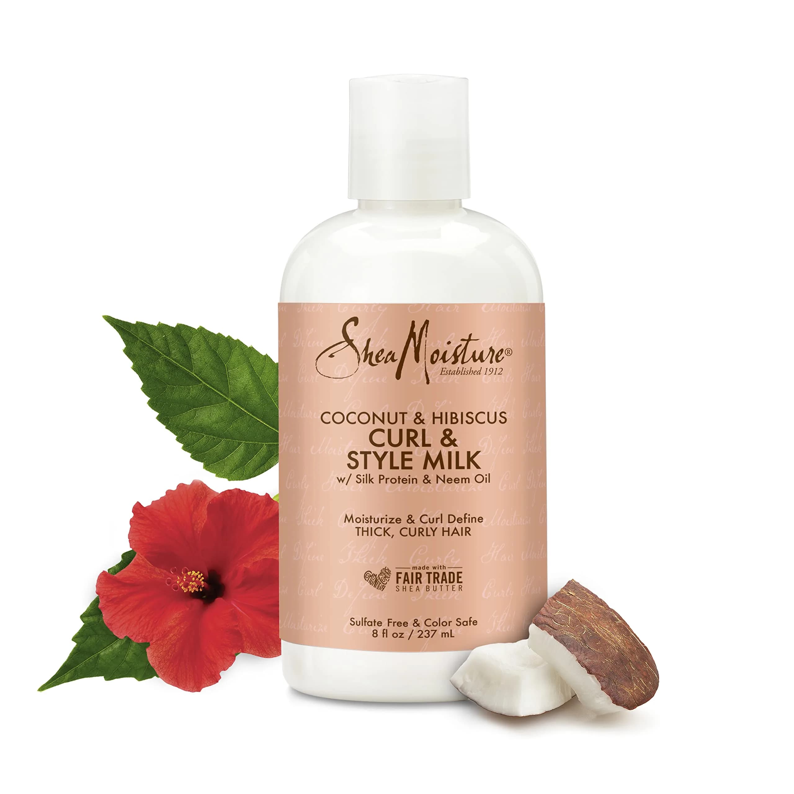 SheaMoisture Curl & Style Milk Coconut & Hibiscus 237ml (8 Fl Oz) | Defines Curls, Controls Frizz - view 9