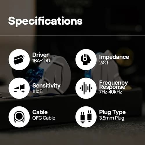 Linsoul KZ ZSN Pro Dual Driver In-Ear Monitor 1BA+1DD | Hybrid Metal HiFi Earphones with Detachable Cable thumbnail 8