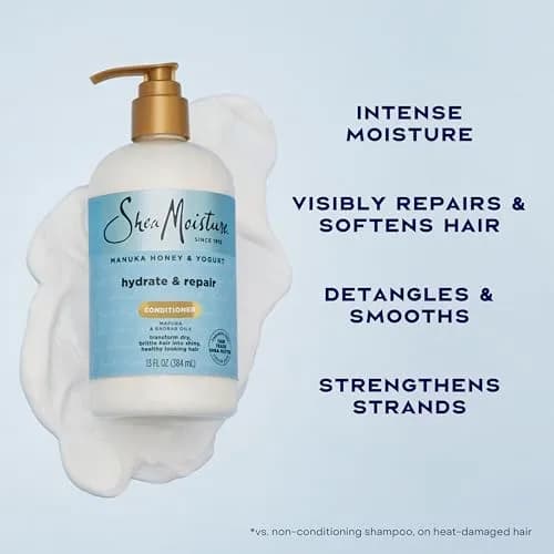 Shea Moisture Hydrate & Repair Conditioner 13oz | Deep Moisture & Strength for Curly Hair thumbnail 4