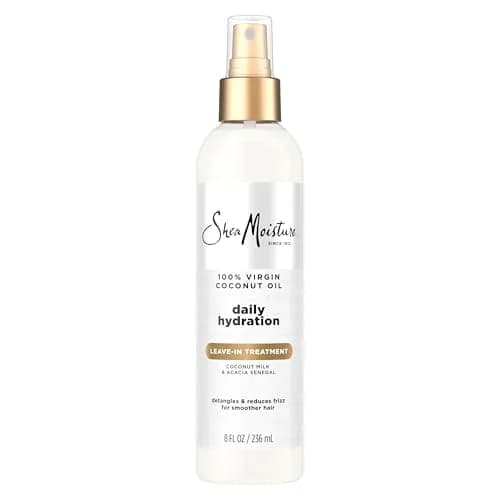 Shea Moisture 100% Virgin Coconut Oil Leave-In Treatment 237ml (8 Fl Oz) | Hydrates, Softens & Controls Frizz thumbnail 1