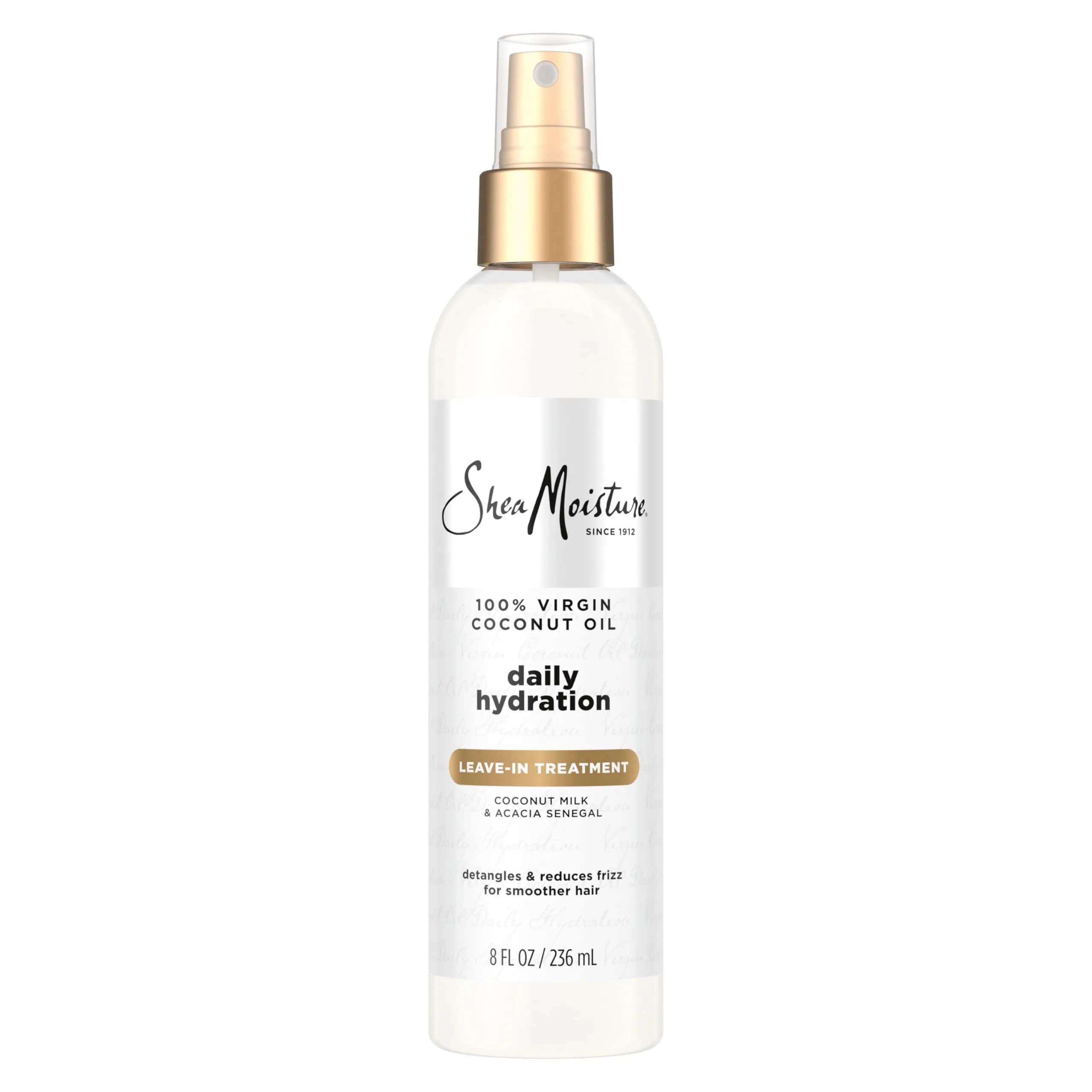 Shea Moisture 100% Virgin Coconut Oil Leave-In Treatment 237ml (8 Fl Oz) | Hydrates, Softens & Controls Frizz
