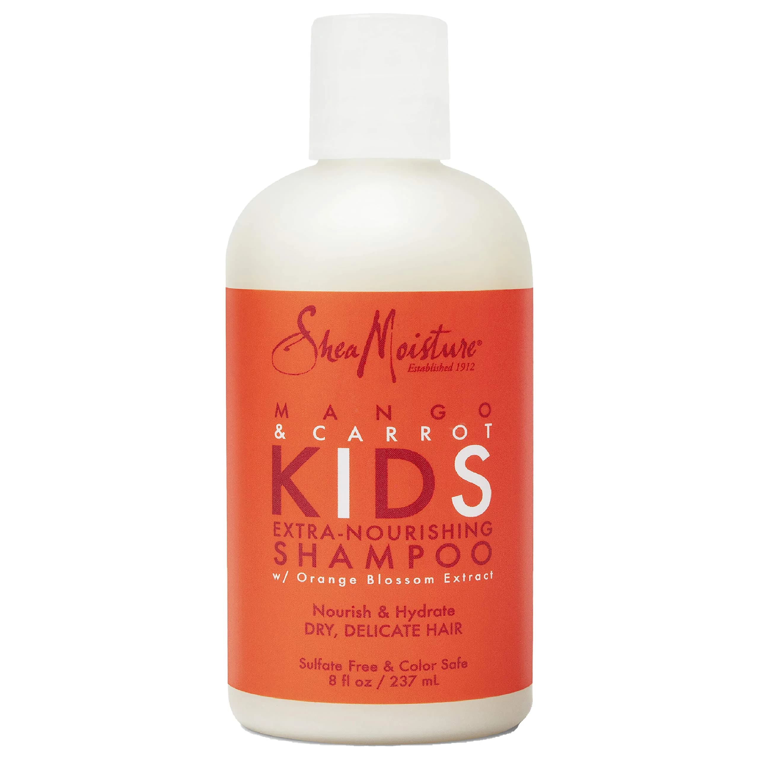 Shea Moisture Kids Mango & Carrot Extra Nourishing Shampoo 237ml (8 Fl Oz) | Gentle Cleansing for Delicate Curly Hair — 8 Fl Oz