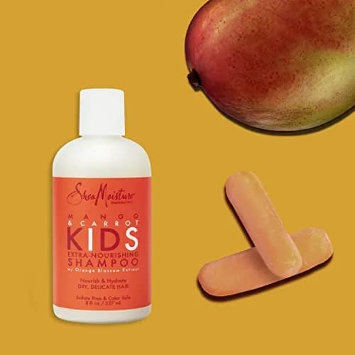 Shea Moisture Kids Mango & Carrot Extra Nourishing Shampoo 237ml (8 Fl Oz) | Gentle Cleansing for Delicate Curly Hair thumbnail 9