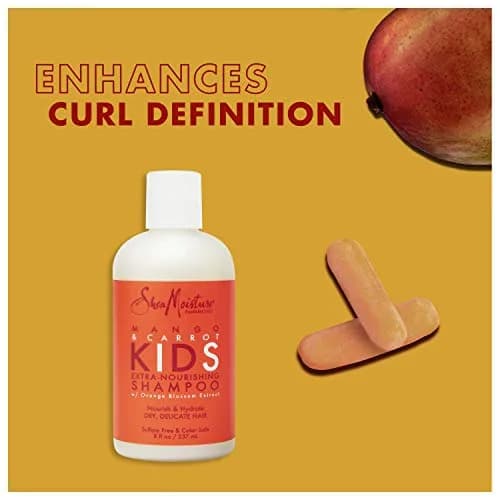 Shea Moisture Kids Mango & Carrot Extra Nourishing Shampoo 237ml (8 Fl Oz) | Gentle Cleansing for Delicate Curly Hair thumbnail 2