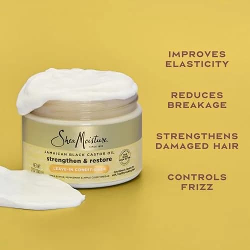 Shea Moisture Jamaican Black Castor Oil Strengthen & Grow Leave-In Conditioner 325ml (11.5 Fl Oz) | Detangles & Controls Frizz thumbnail 4