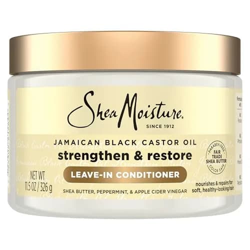 Shea Moisture Jamaican Black Castor Oil Strengthen & Grow Leave-In Conditioner 325ml (11.5 Fl Oz) | Detangles & Controls Frizz thumbnail 1