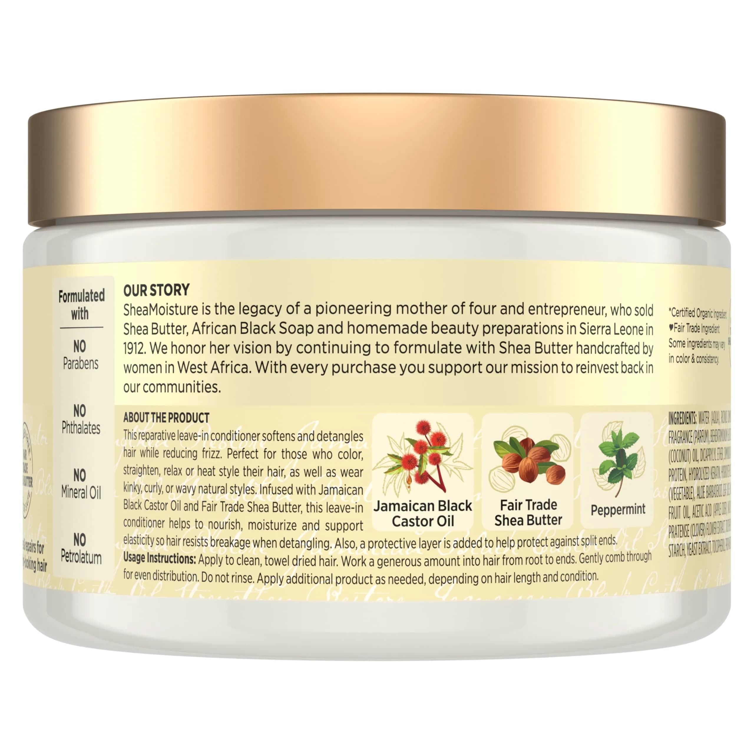 Shea Moisture Jamaican Black Castor Oil Strengthen & Grow Leave-In Conditioner 325ml (11.5 Fl Oz) | Detangles & Controls Frizz - view 2