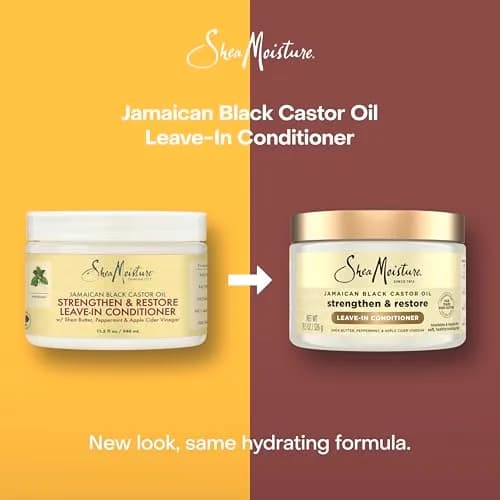 Shea Moisture Jamaican Black Castor Oil Strengthen & Grow Leave-In Conditioner 325ml (11.5 Fl Oz) | Detangles & Controls Frizz thumbnail 3