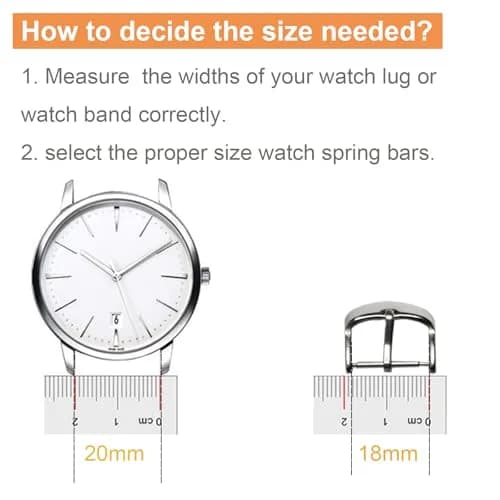 Vellsar 18mm Watch Band Pins & Spring Bars Tool Kit | Stainless Steel, Silver, 16-Piece Set thumbnail 5