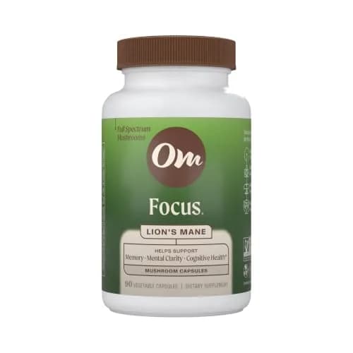 OM MUSHROOM SUPERFOOD Lion’s Mane Mushroom Capsules - Organic Brain Support, 90 Count (30 Servings) in USA thumbnail 1