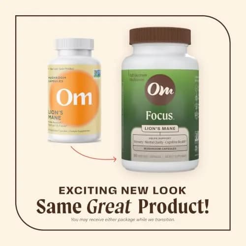OM MUSHROOM SUPERFOOD Lion’s Mane Mushroom Capsules - Organic Brain Support, 90 Count (30 Servings) in USA thumbnail 7
