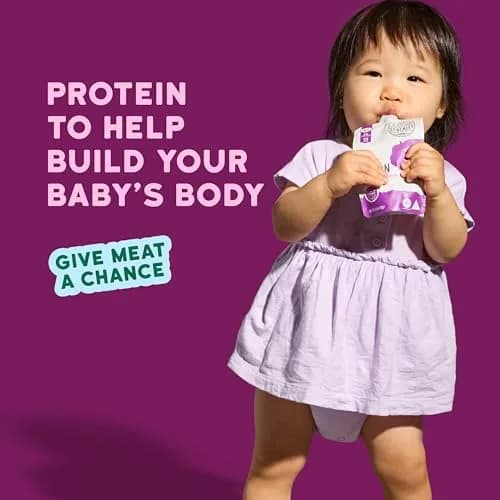 Serenity Kids 6+ Months Baby Food Pouches Puree Made With Ethically Sourced Meats & Organic Veggies | 3.5 Ounce BPA-Free Pouch | Grass Fed Bison, Kabocha Squash, Spinach thumbnail 5