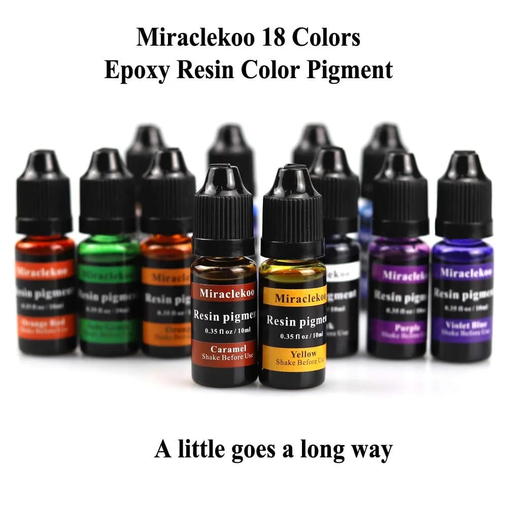 Miraclekoo 18 Colors Epoxy Resin Color Dye 10ml Each | Translucent Liquid Pigment Set - view 5