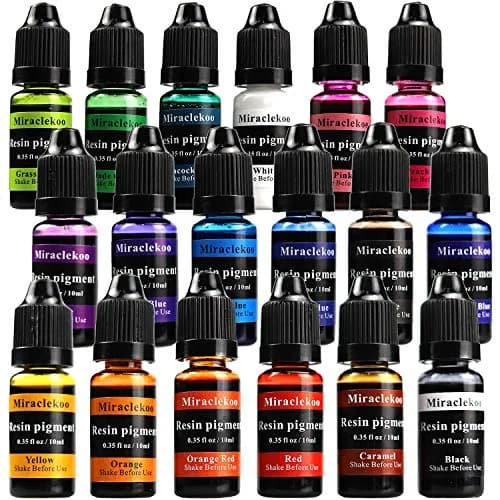Miraclekoo 18 Colors Epoxy Resin Color Dye 10ml Each | Translucent Liquid Pigment Set thumbnail 1
