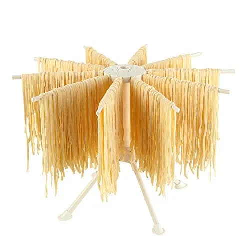 Ourokhome Collapsible Pasta Drying Rack, Plastic Foldable Stand for Kitchen with 10 Arms | Space Saving & Stable thumbnail 1