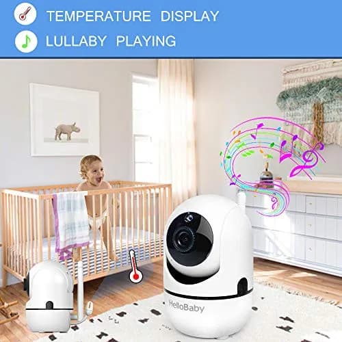 HelloBaby HB65 Video Baby Monitor with 3.2" Screen, No WiFi, Night Vision | Remote Pan-Tilt-Zoom Camera thumbnail 5