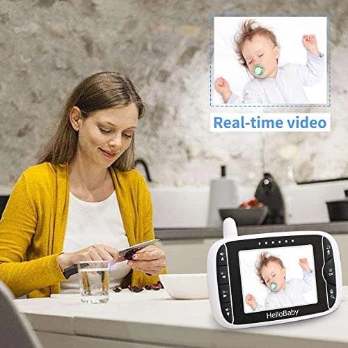 HelloBaby HB65 Video Baby Monitor with 3.2" Screen, No WiFi, Night Vision | Remote Pan-Tilt-Zoom Camera thumbnail 6