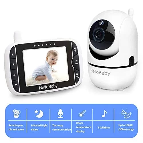 HelloBaby HB65 Video Baby Monitor with 3.2" Screen, No WiFi, Night Vision | Remote Pan-Tilt-Zoom Camera thumbnail 2