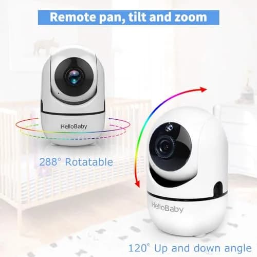 HelloBaby HB65 Video Baby Monitor with 3.2" Screen, No WiFi, Night Vision | Remote Pan-Tilt-Zoom Camera thumbnail 3