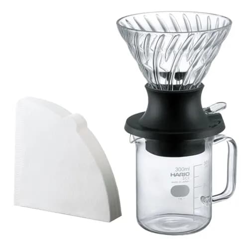HARIO "Switch" Immersion Dripper Set Size 02 | Hybrid Pour-Over & Immersion Coffee Brewer with 40 Filters & Glass Server - main product image