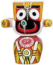 NEALEXKLUSIVE Wooden Lord Jagannath, Balaram & Subhadra Idol Set | 10.16 cm (4 Inch) Multicolor thumbnail 2
