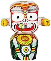 NEALEXKLUSIVE Wooden Lord Jagannath, Balaram & Subhadra Idol Set | 10.16 cm (4 Inch) Multicolor - view 3