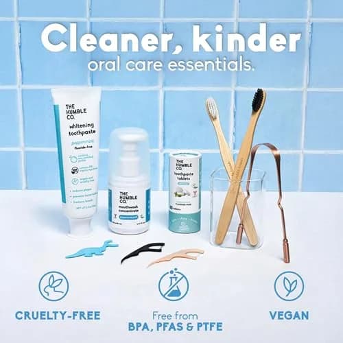 The Humble Co. Dental Floss Picks, Double Thread, Charcoal (200 Count) | Eco-Friendly, Vegan Oral Care thumbnail 7