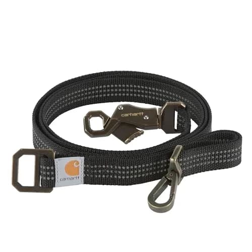 Carhartt Large Black Nylon Webbing Dog Leash 1.83 m (6') | Reflective Stitching for Visibility thumbnail 1