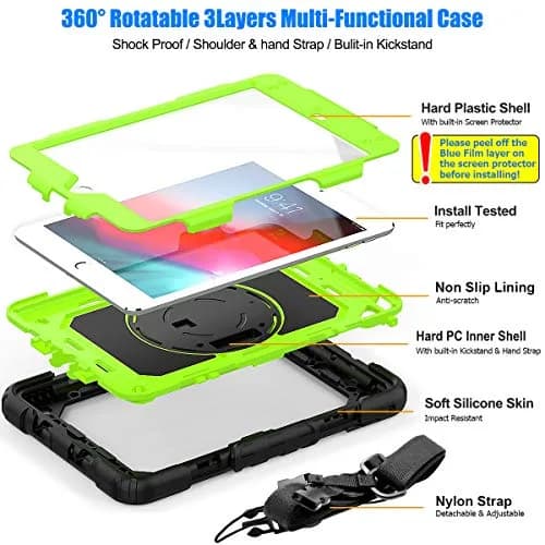 SEYMAC stock Case for iPad mini 5/4 7.9 inch | Drop-Proof with Stand & Screen Protector thumbnail 7