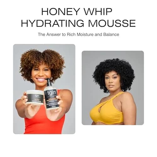 Thank God It's Natural Honey Whip Hydrating Mousse for Curly, Dry Hair | Locks in Moisture & Defines Curls (8 Fl Oz) thumbnail 4