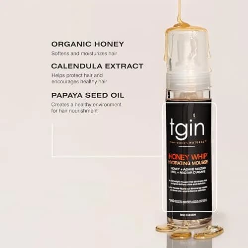 Thank God It's Natural Honey Whip Hydrating Mousse for Curly, Dry Hair | Locks in Moisture & Defines Curls (8 Fl Oz) thumbnail 7