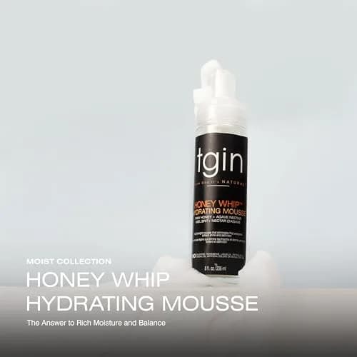 Thank God It's Natural Honey Whip Hydrating Mousse for Curly, Dry Hair | Locks in Moisture & Defines Curls (8 Fl Oz) thumbnail 2