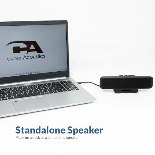 Cyber Acoustics CA-2890BT USB & Bluetooth Speaker Bar 15.5cm (6.1 in) | Compact, High-Quality Sound for Desktop thumbnail 5