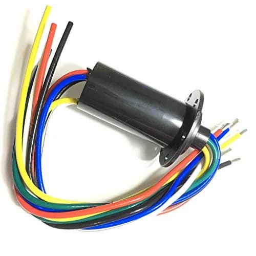 Taidacent 6 Wire 20A Slip Ring Collector Rotary Electrical Contact Joint Connector | 360° Unrestricted Rotation for Power & Signal Transmission - main product image