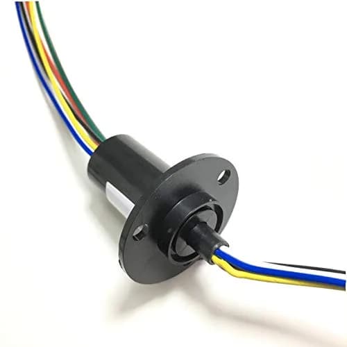 Taidacent 6 Wire 10A Slip Ring Rotary Electrical Contact Connector | Continuous 360° Rotation - main product image