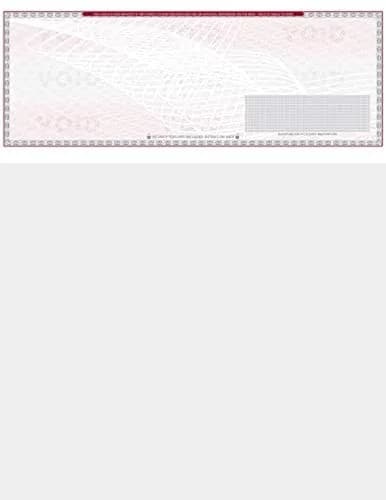 Compuchecks 100 Blank Check Stock Grey/Red Art Deco | High Security, 8.5 x 11 inches, 70# Paper (100 check sheets) thumbnail 1