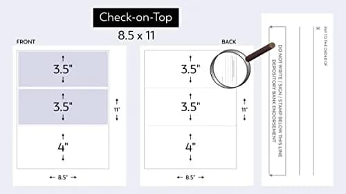 Compuchecks 100 Blank Check Stock Grey/Red Art Deco | High Security, 8.5 x 11 inches, 70# Paper (100 check sheets) thumbnail 3